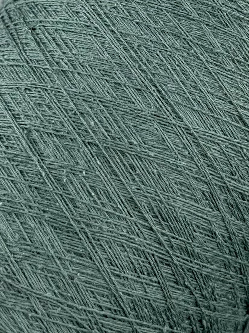 Toscano S.r.L. Art. Seta 854 Nm 2/30 – Garn aus Seide, Baumwolle, Viskose und Leinen col. Eukalyptusgrün mélange 4818